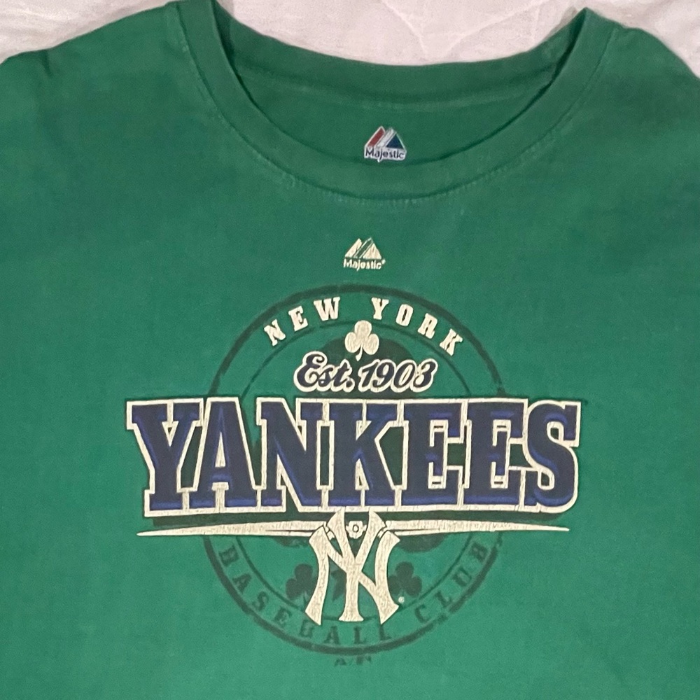 New York Yankees, MLB, Green Shamrock St. Patrick’s Day T-shirt for 4XT